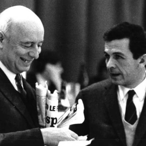 Gian Carlo Pajetta a Enrico Berlinguer na XII. sjezdu italských komunistů v Bologni v únoru 1969