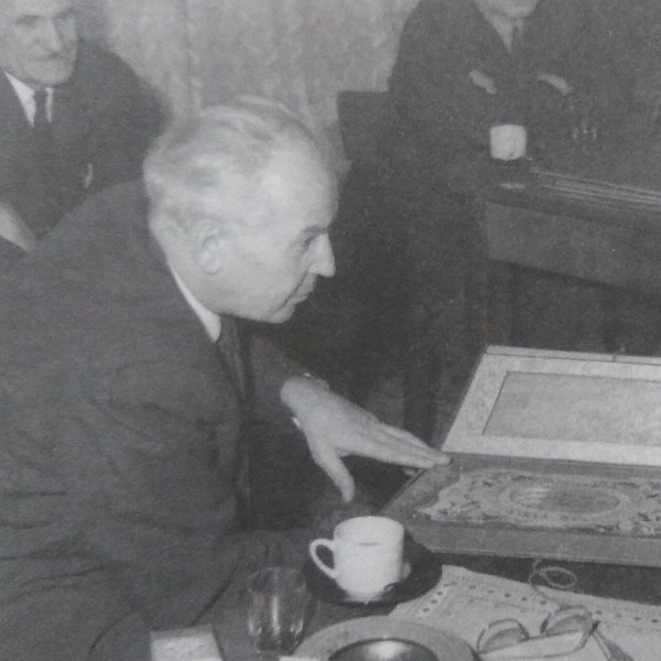 Gustáv Husák při návštěvě Matice slovenské 21. února 1969